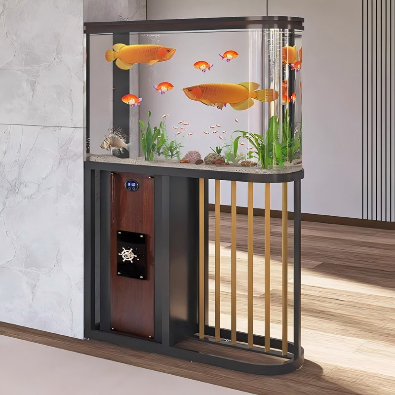 Latitude Run® Room Divider Style Acrylic Bottom-Filtered Fish Tank